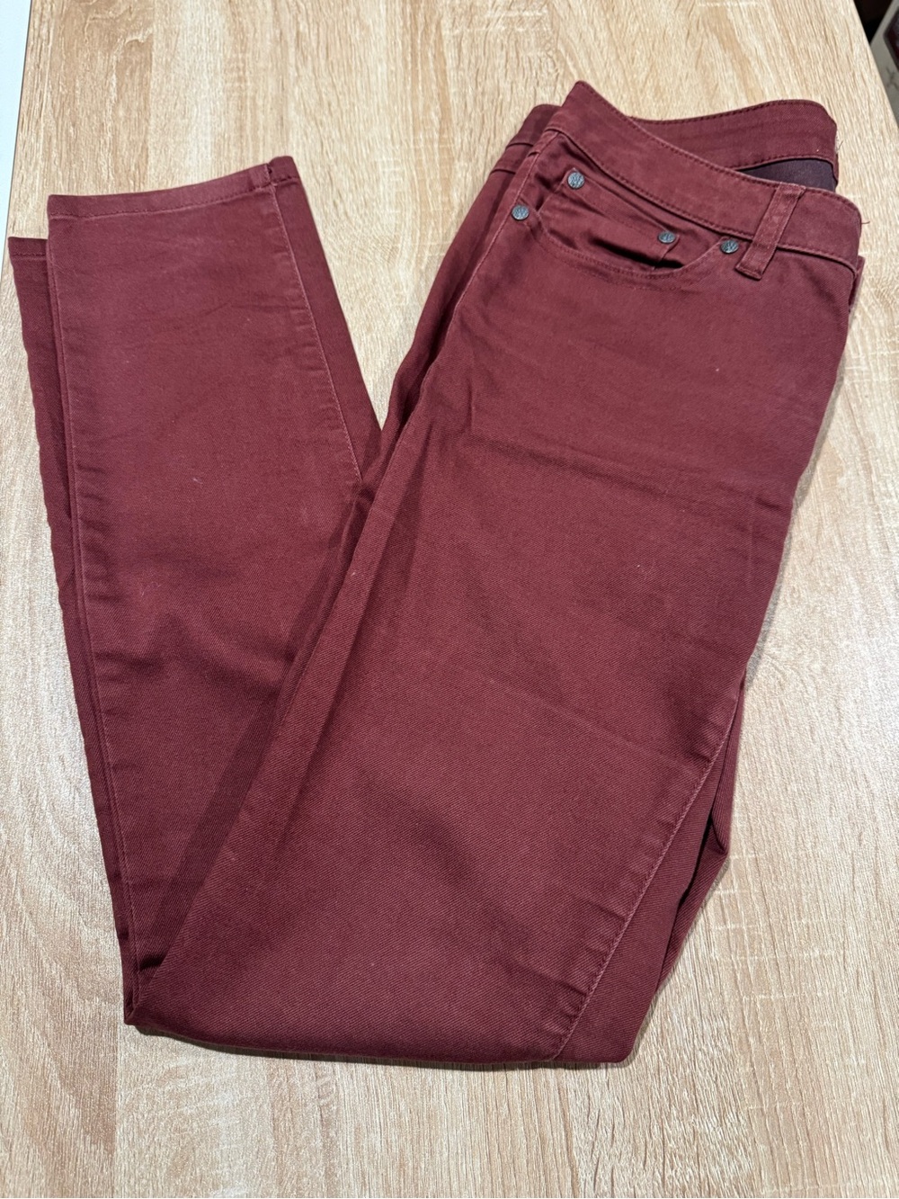 PrAna Women’s Kayla jeans burgundy/rust size 4